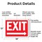 Signmission Exit Sign, Aluminum, 18 in W, 12 in H, Exit Right OS-2PACK-MISC-A-1218-L-19486 - alternate 7